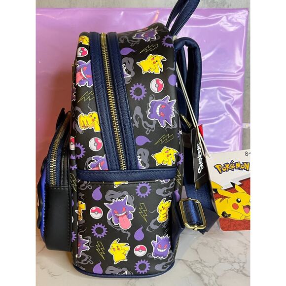 Loungefly Pokémon Pikachu & Gengar Mini Backpack New With Tags 2023 - Picture 2 of 10